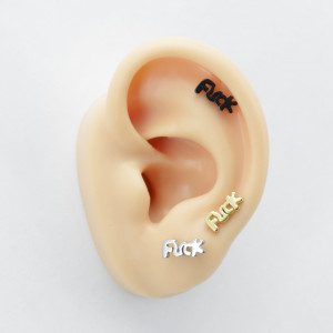 Серьга 1,2 мм. Fuck. C4058