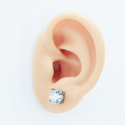 Серьга 1,2 мм с цирконом. C1870