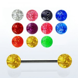 Штанга 1,6 мм. Акриловые шарики 5 мм с блеском. BLK378