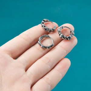 Серьги-кликеры Череп и шипы. Пара. SK784-2