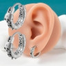 Серьги-кликеры Череп и шипы. Пара. SK784-2