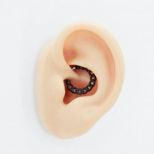 Кликер для пирсинга септума, чёрное покрытие. MS30105