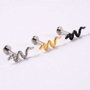 Лабрета 1,2 мм Push-in (без резьбы). Змея. IL6370