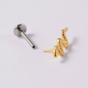 Лабрета 1,2 мм Push-in (без резьбы). Змея. IL6370