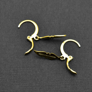 Серьги, золотое покрытие. Перо. Пара. SK2294-2