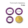 Кольцо сегментное 4,0 мм кликер. Титан, фиолетовое анодирование. HSEGT6DV Кольцо сегментное 4,0 мм кликер. Титан, фиолетовое анодирование. HSEGT6DV