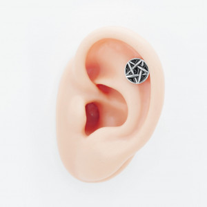 Серьга 1,2 мм. Пентаграмма. C1805