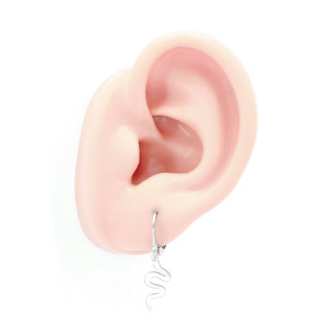 Серьга, золотое покрытие. Змея. SK2298