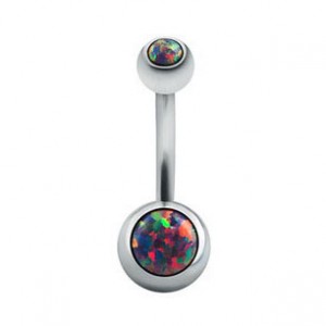 Украшение для пирсинга пупка с опалом. NSOB365