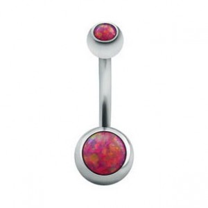 Украшение для пирсинга пупка с опалом. NSOB365