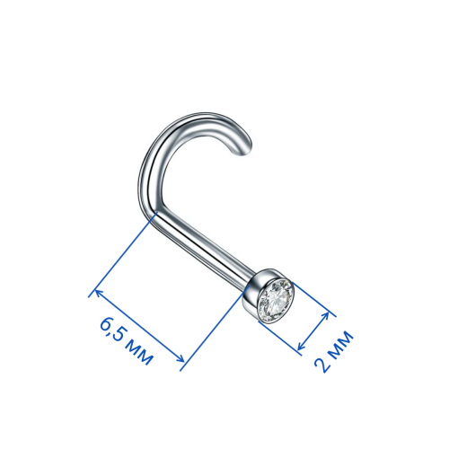 Нострила улитка с кристаллом. Титан, анодирование. NSCTA