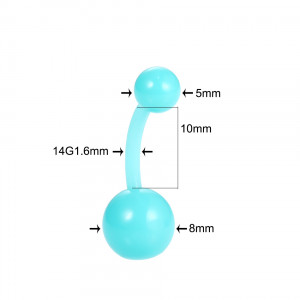 Украшение для пирсинга пупка. Акрил. ABN978