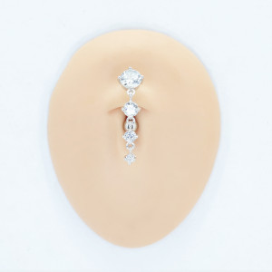 Украшение для пирсинга пупка, покрытие розовое золото. MCDZ4558