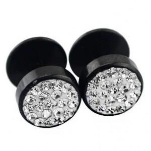 Имитация плаги 1,2 мм.  Диаметр 10 мм. Поликристаллы, титановое покрытие. ES01015